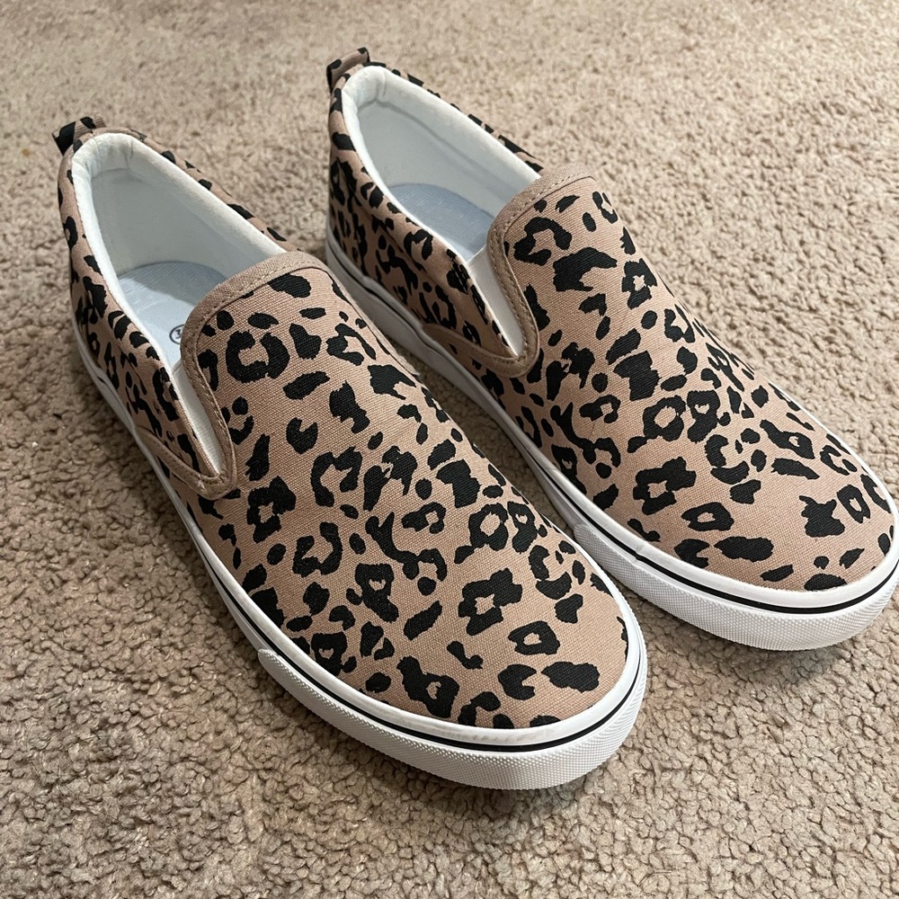 Leopard Print Slip-On Sneakers